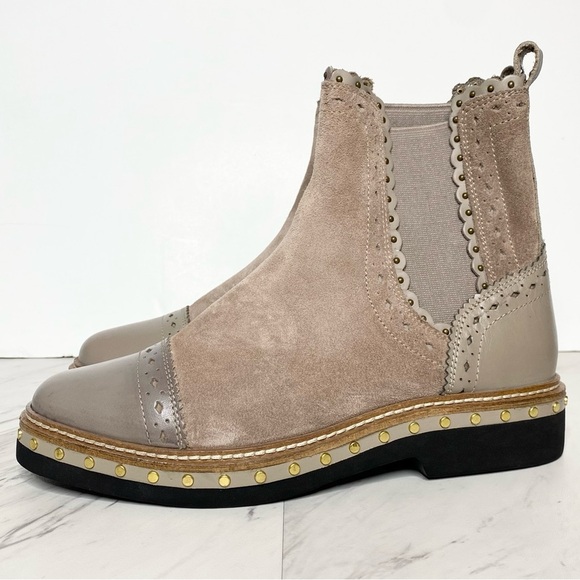 Free People Atlas Gray Studded Chelsea Boot 37.5 - Picture 1 of 15
